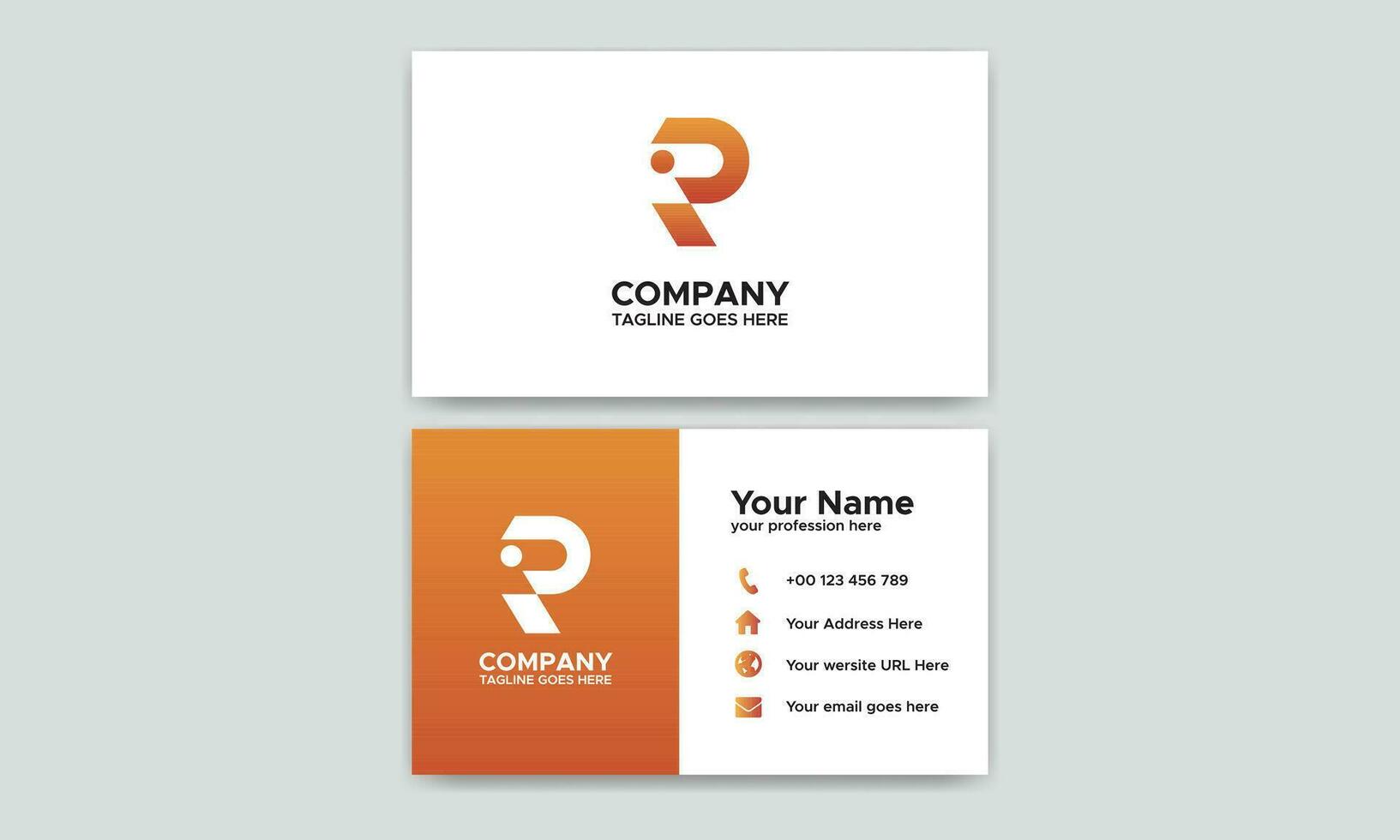 Creative, Corporate and Modern Business Card Template Design Colorful Layout Vector Pro Vector