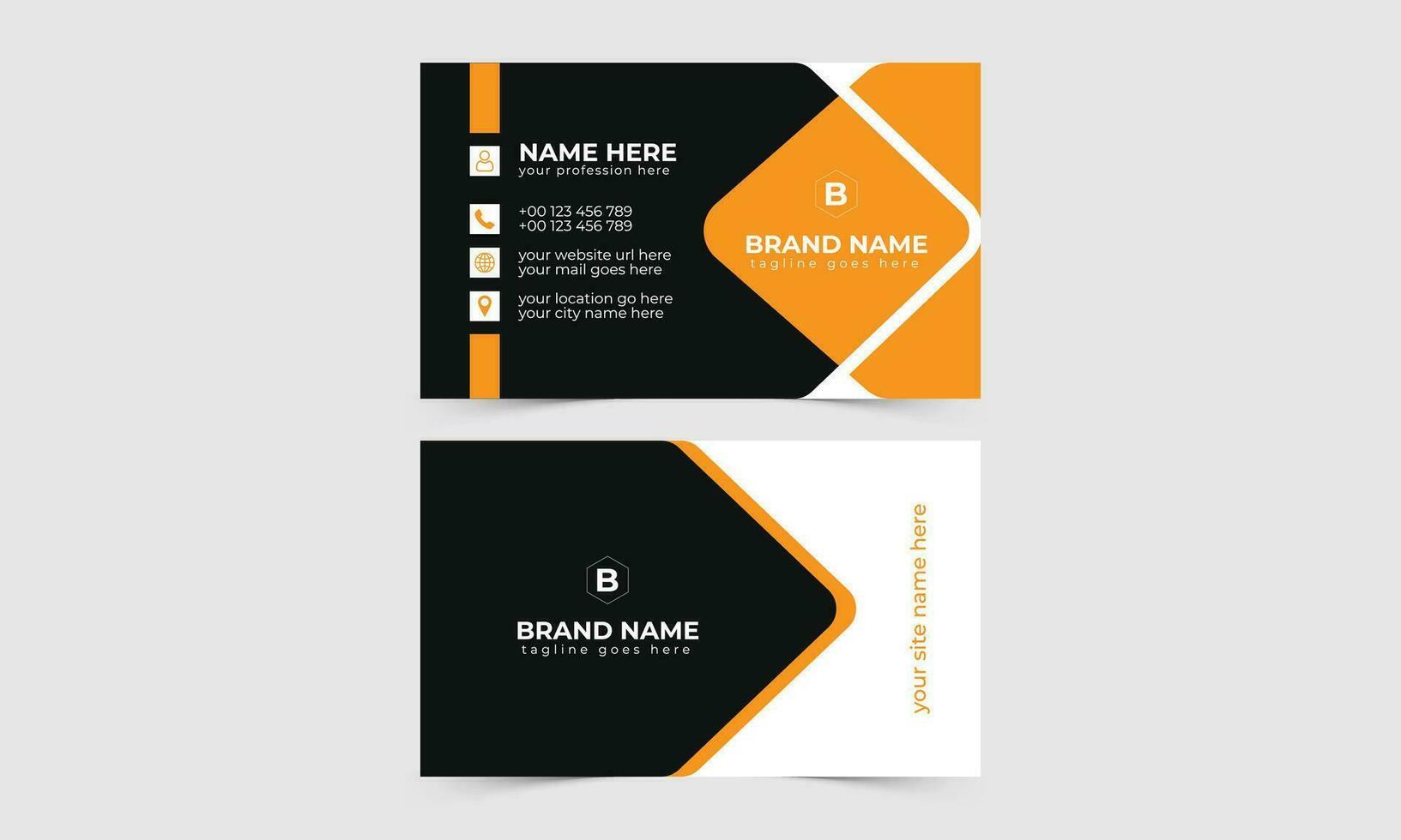 Creative, Corporate and Modern Business Card Template Design Colorful Layout Vector Pro Vector