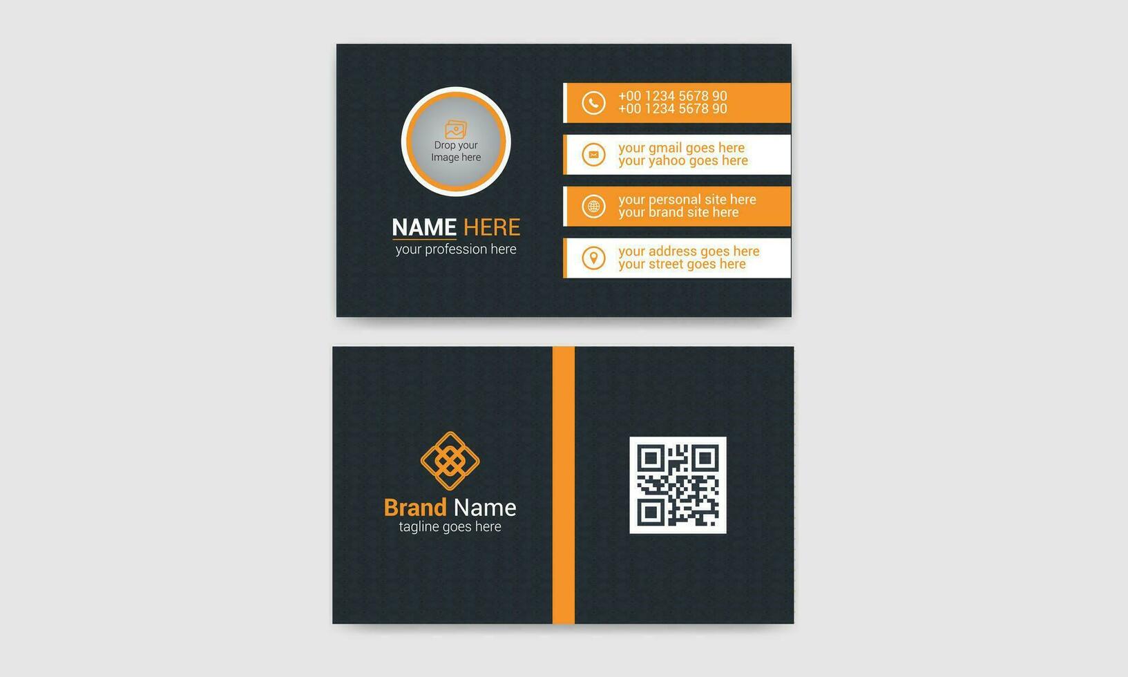 Creative, Corporate and Modern Business Card Template Design Colorful Layout Vector Pro Vector