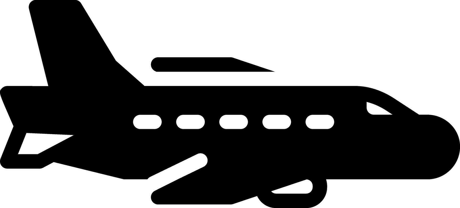 solid icon for aircraft vector