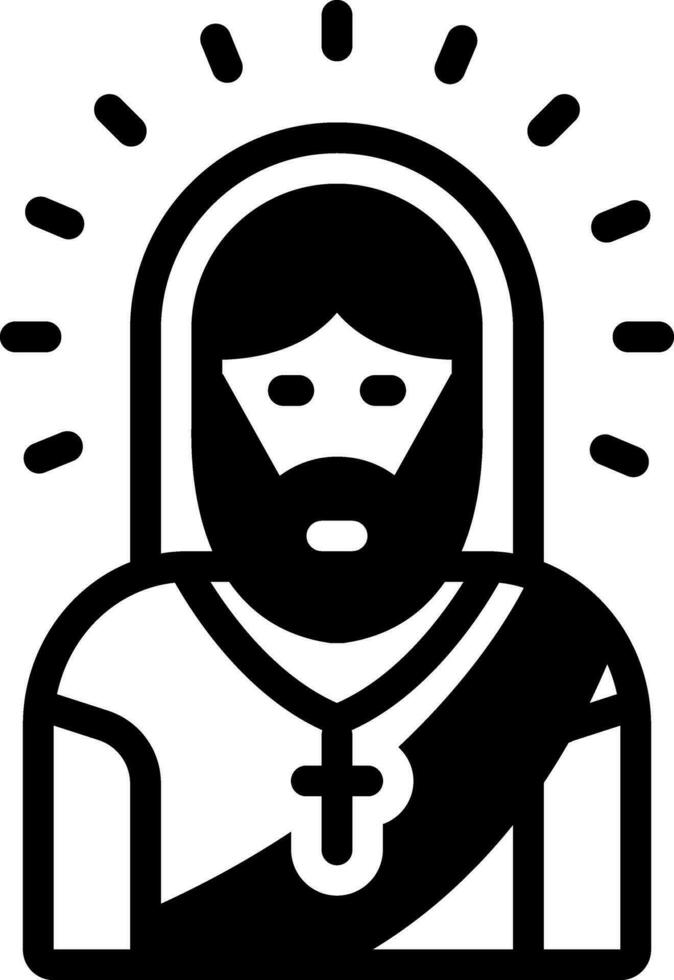 solid icon for jesus vector