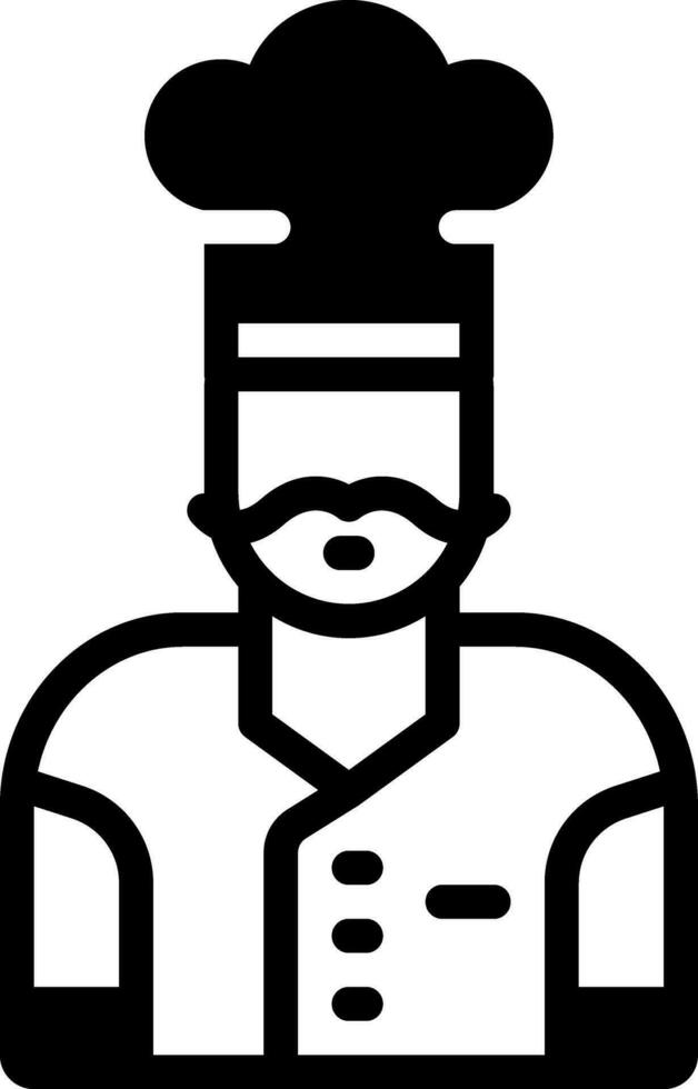 sólido icono para cocinero vector