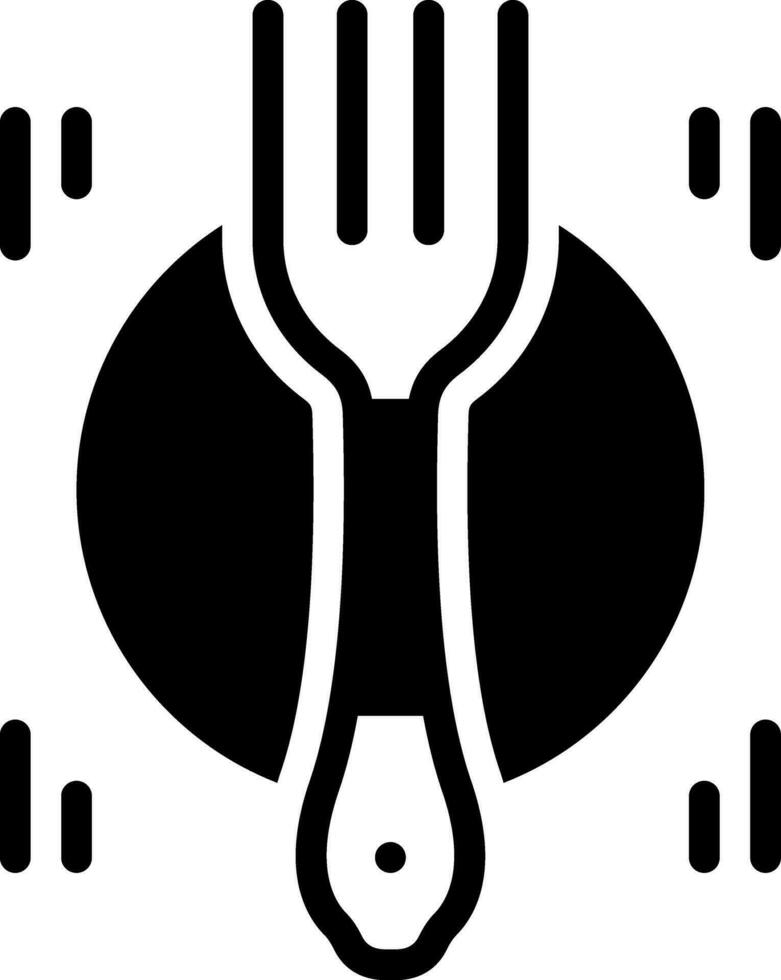 solid icon for fork vector
