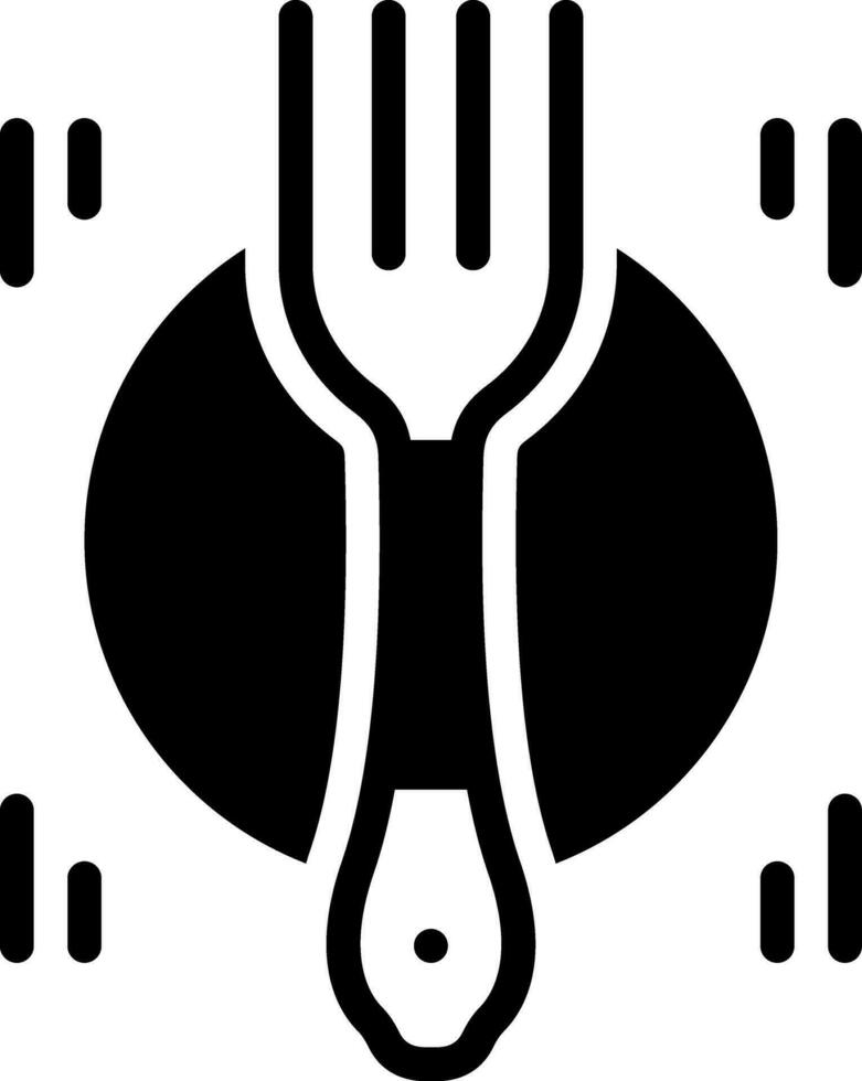 sólido icono para tenedor vector