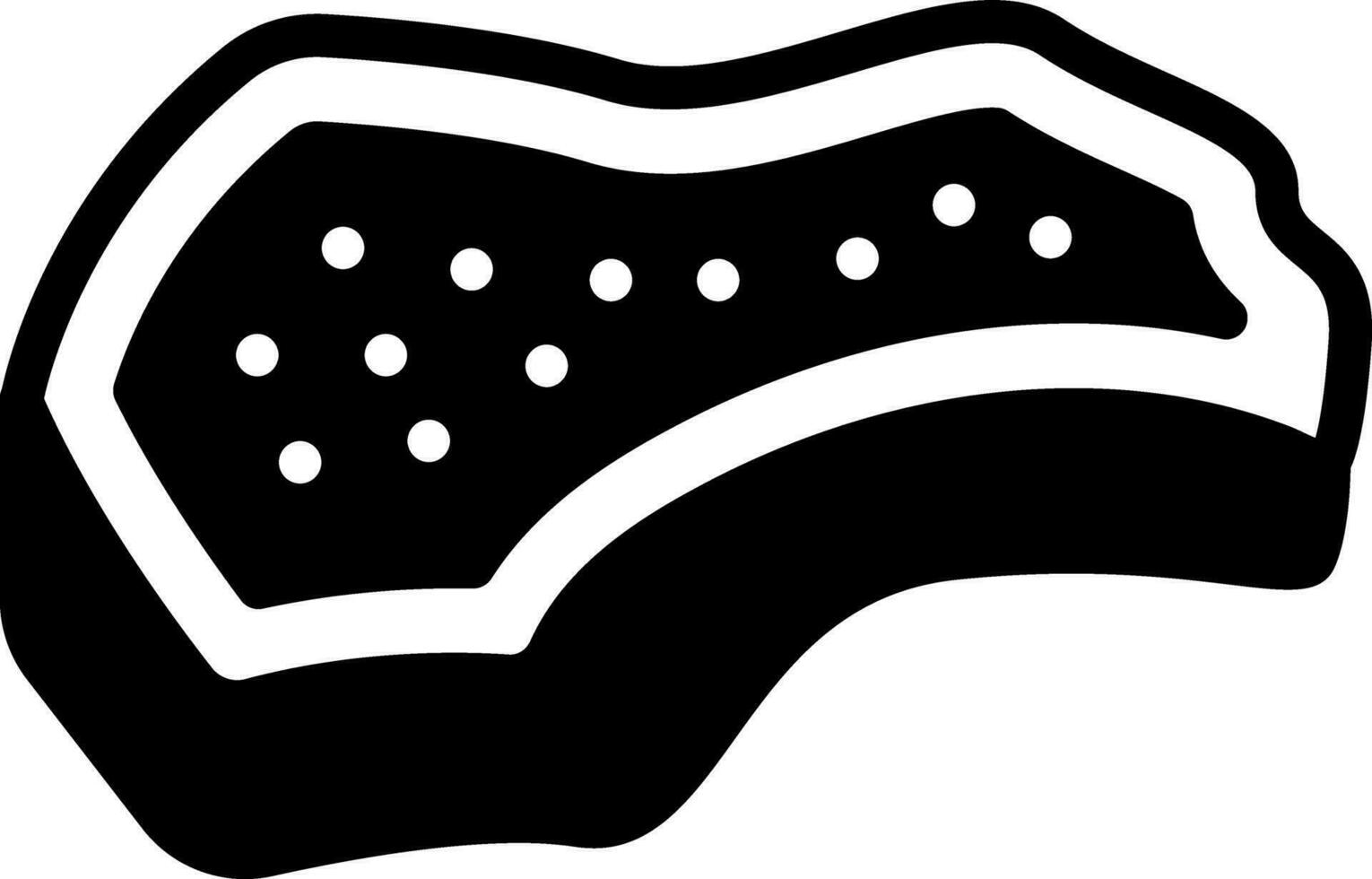 solid icon for flesh vector