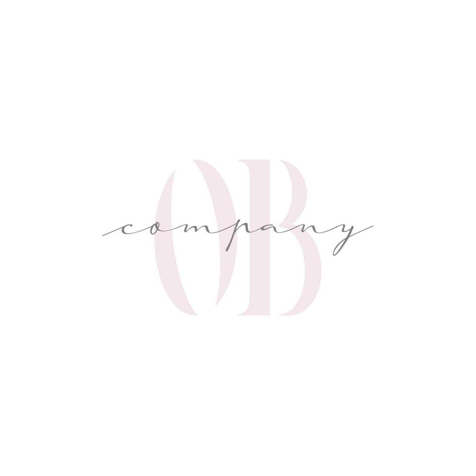 OB Beauty Initial Template Vector Design