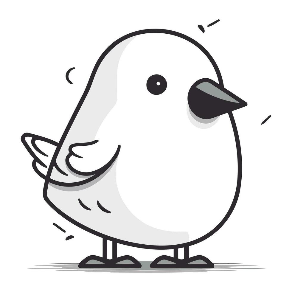 Cute little bird cartoon character vector illustration. Cute little bird cartoon character.
