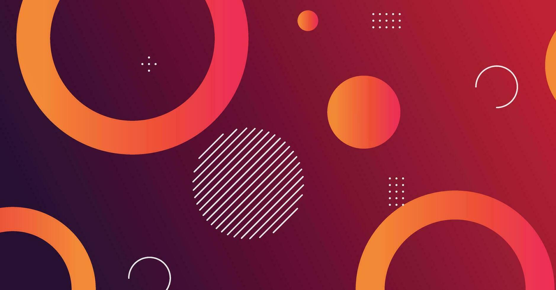 Abstract minimal gradient geometric circle background vector