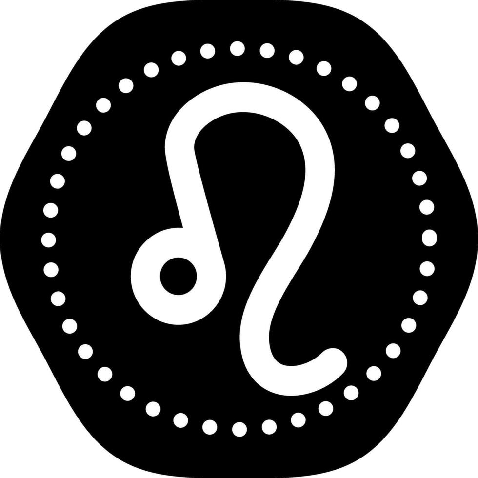 solid icon for leo vector