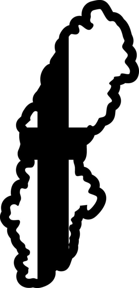 solid icon for sweden vector