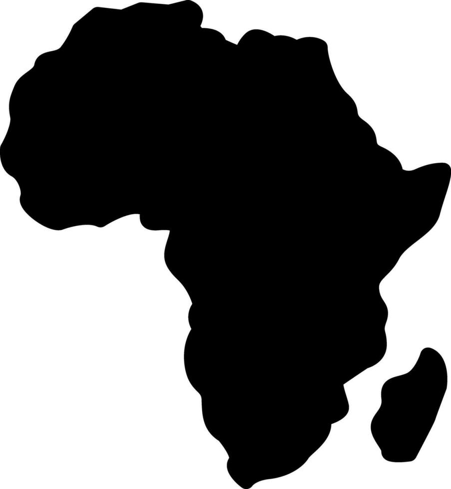 sólido icono para África vector