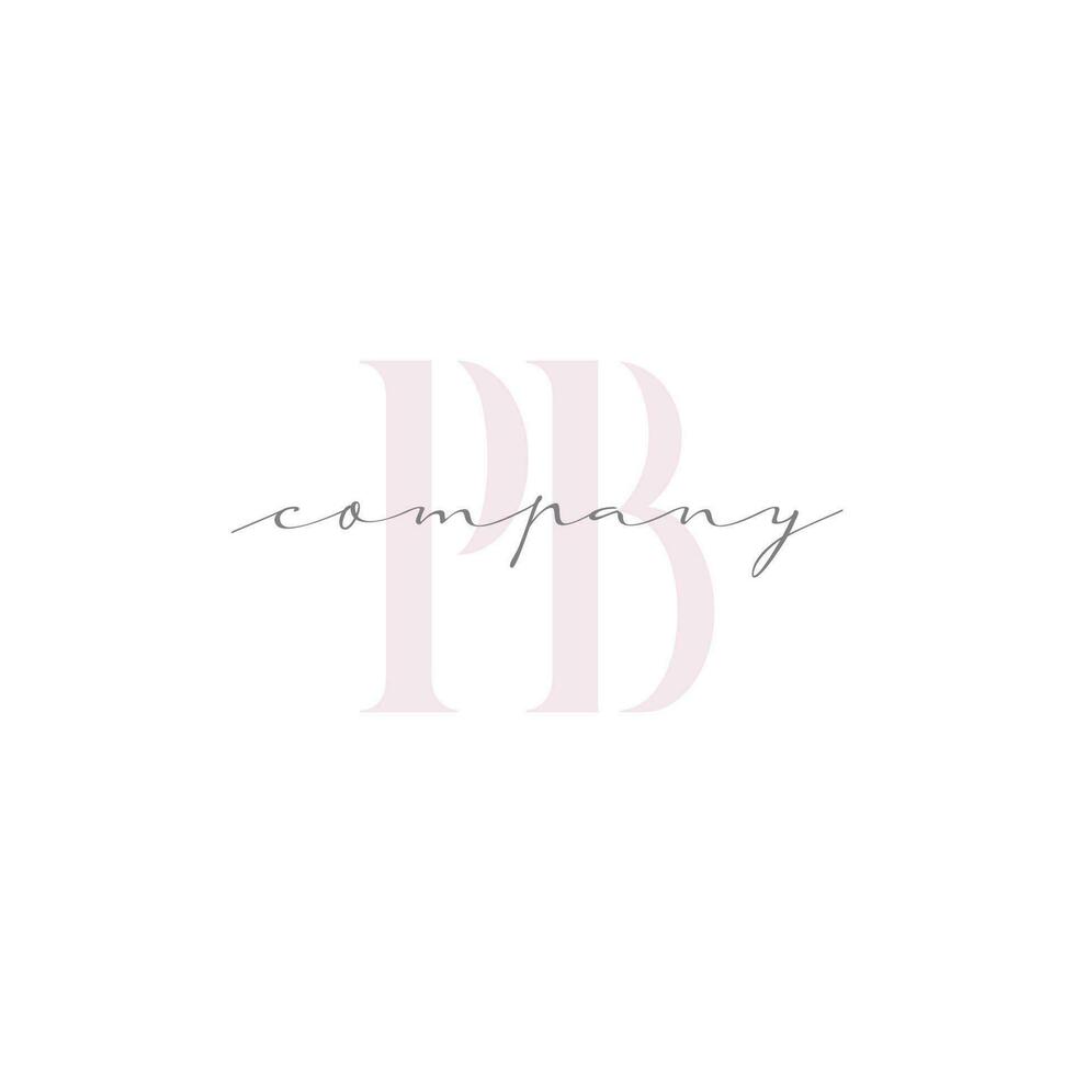 PB Beauty Initial Template Vector Design