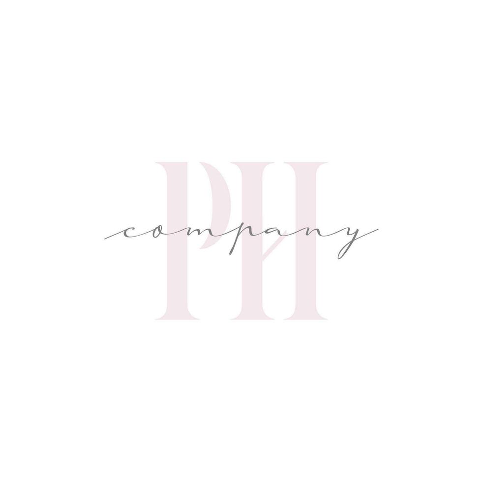 PH Beauty Initial Template Vector Design