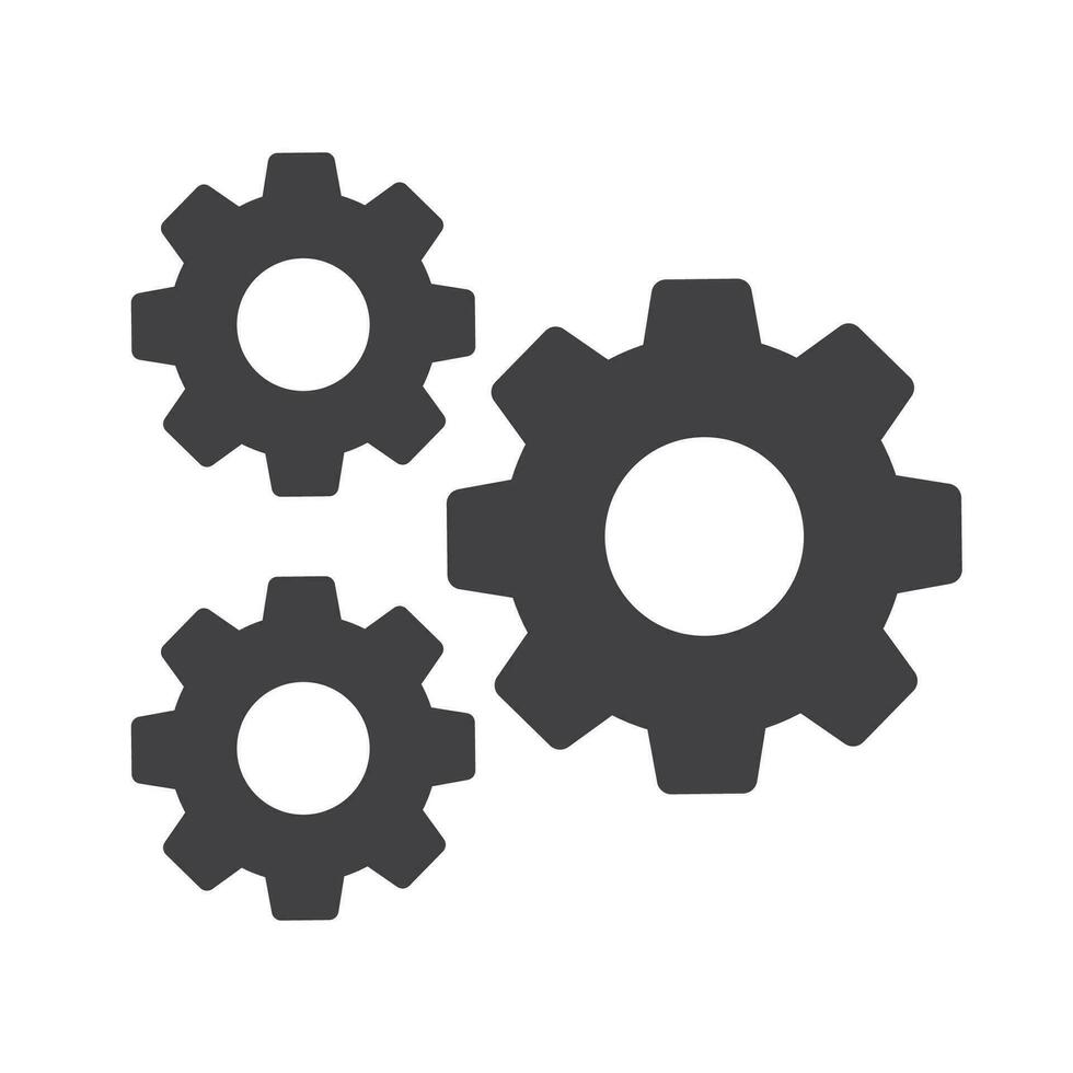 Settings gears icon isolated vector illustration