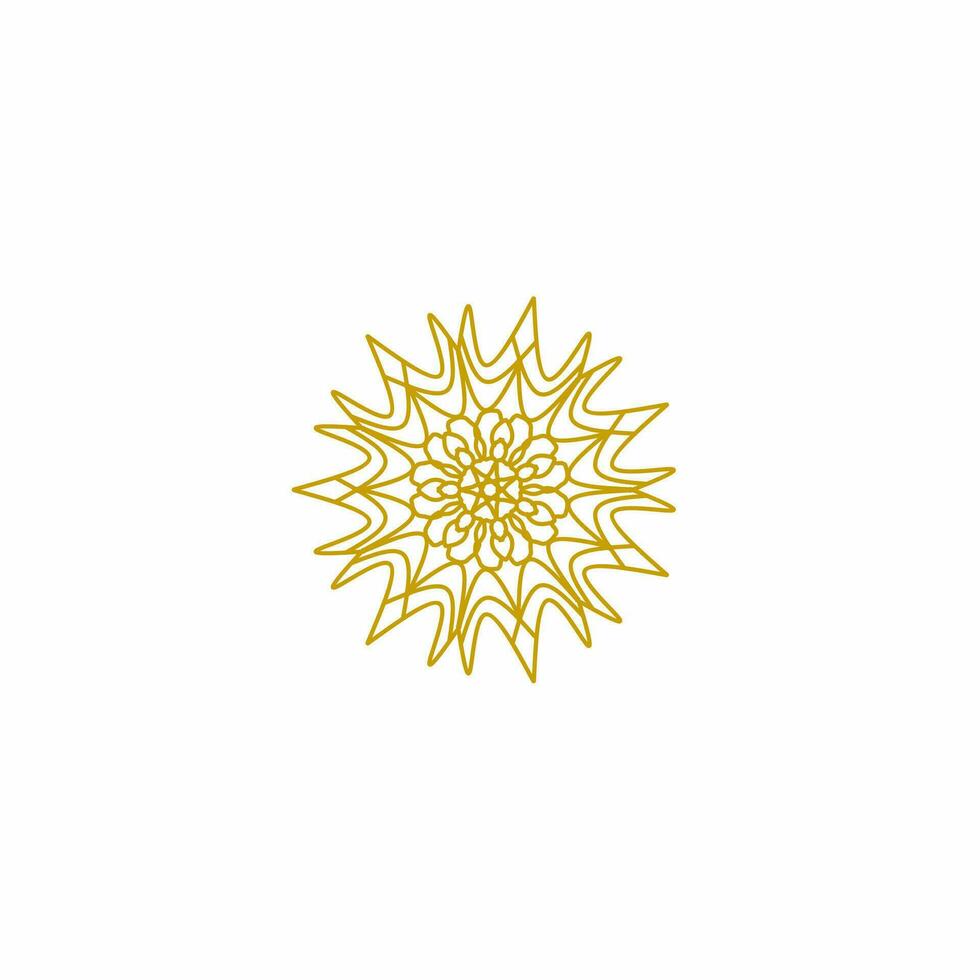 a golden starburst logo on a white background vector