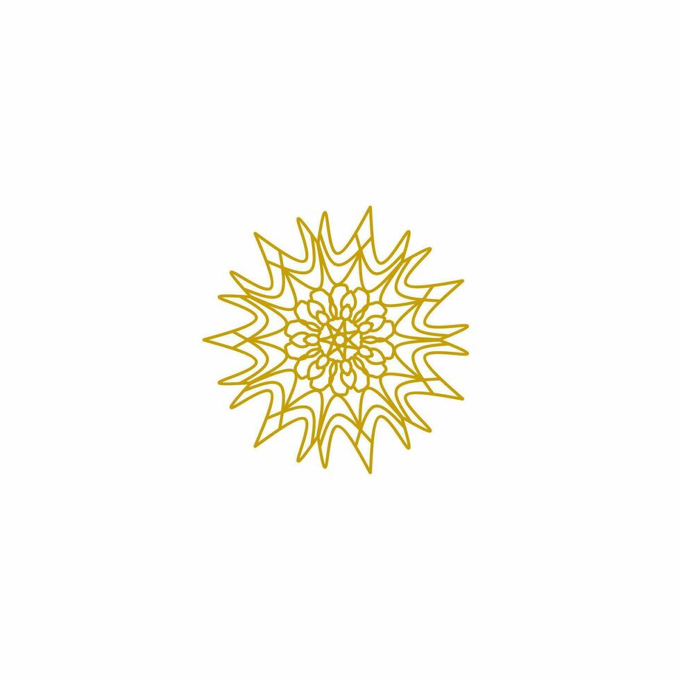 a golden starburst logo on a white background vector