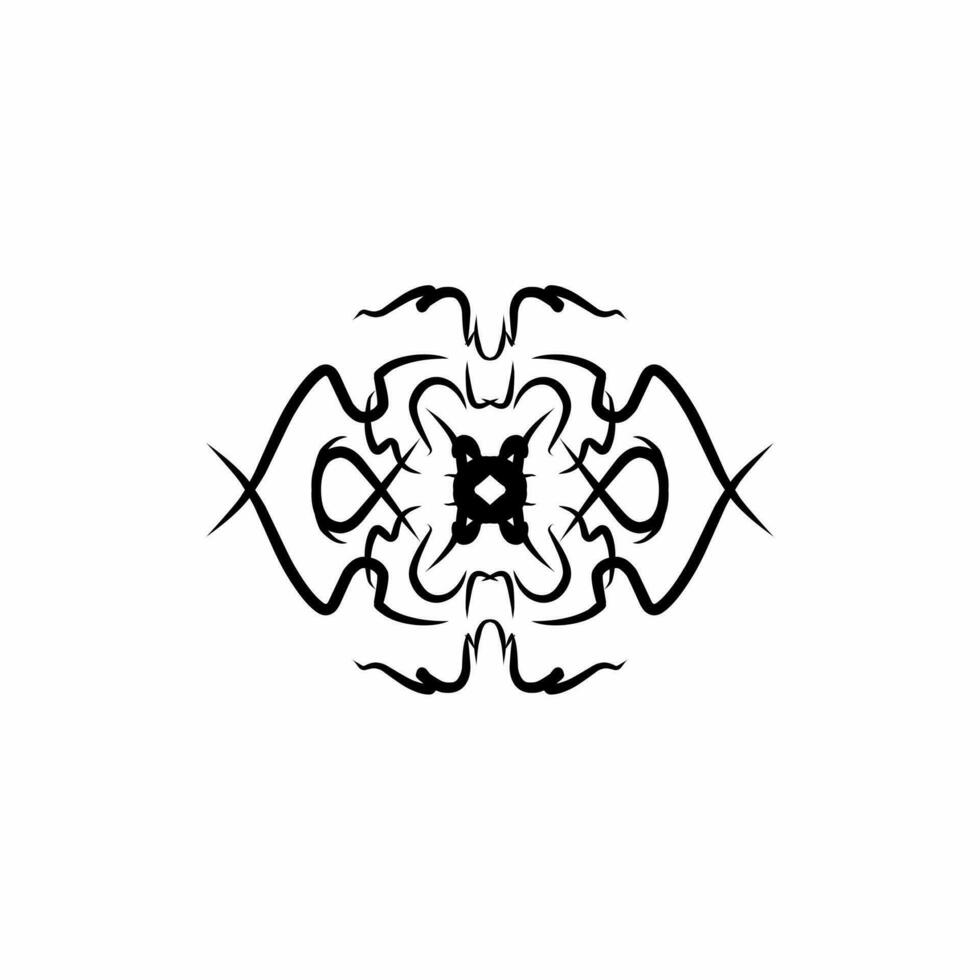a black and white logo of a flower vector