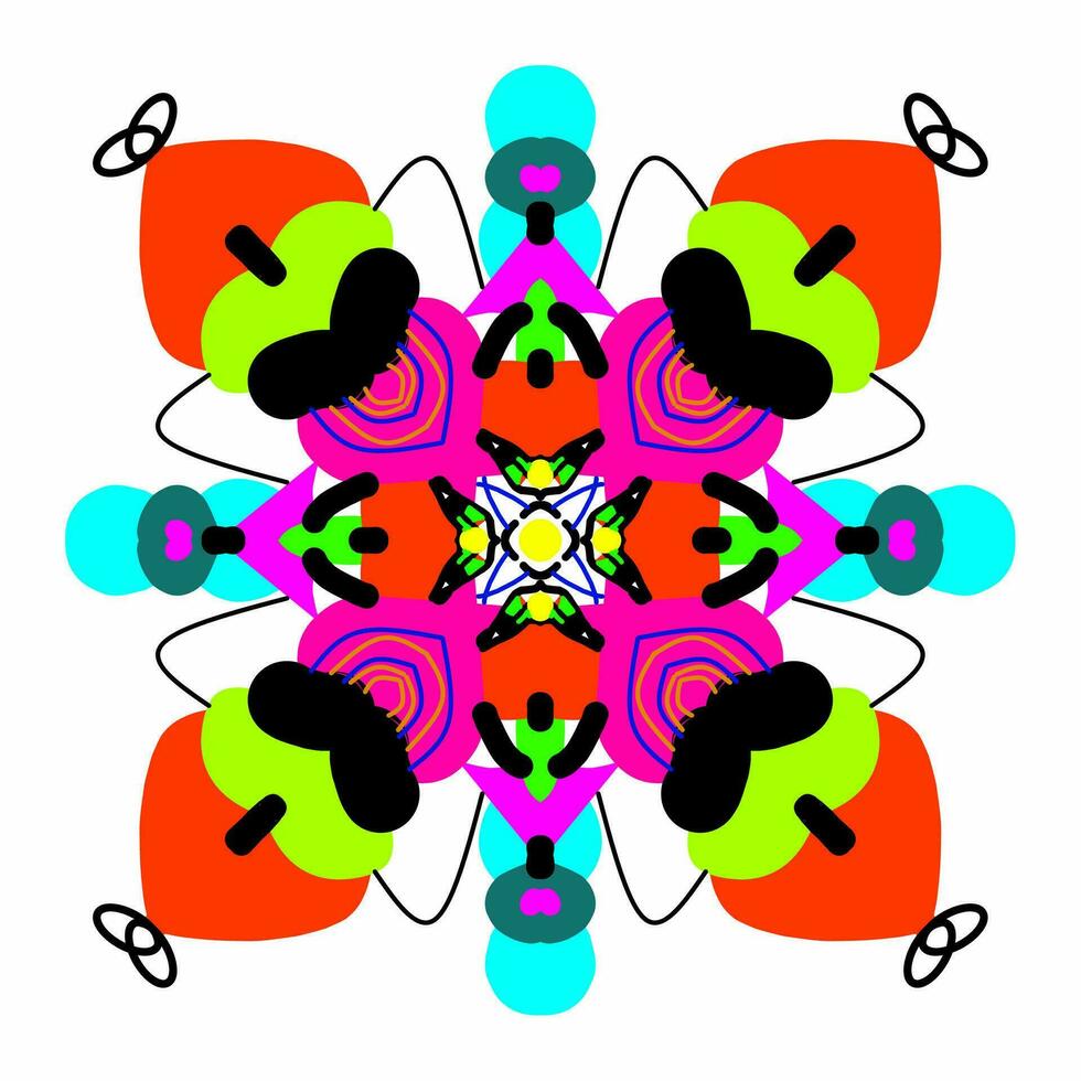 a colorful abstract design with a circular shape vector