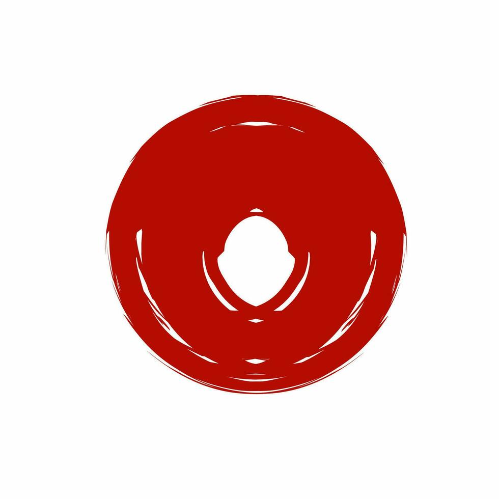 red circle design with hole in the middle vector