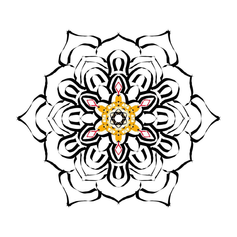 kaleidoscope design on white background vector