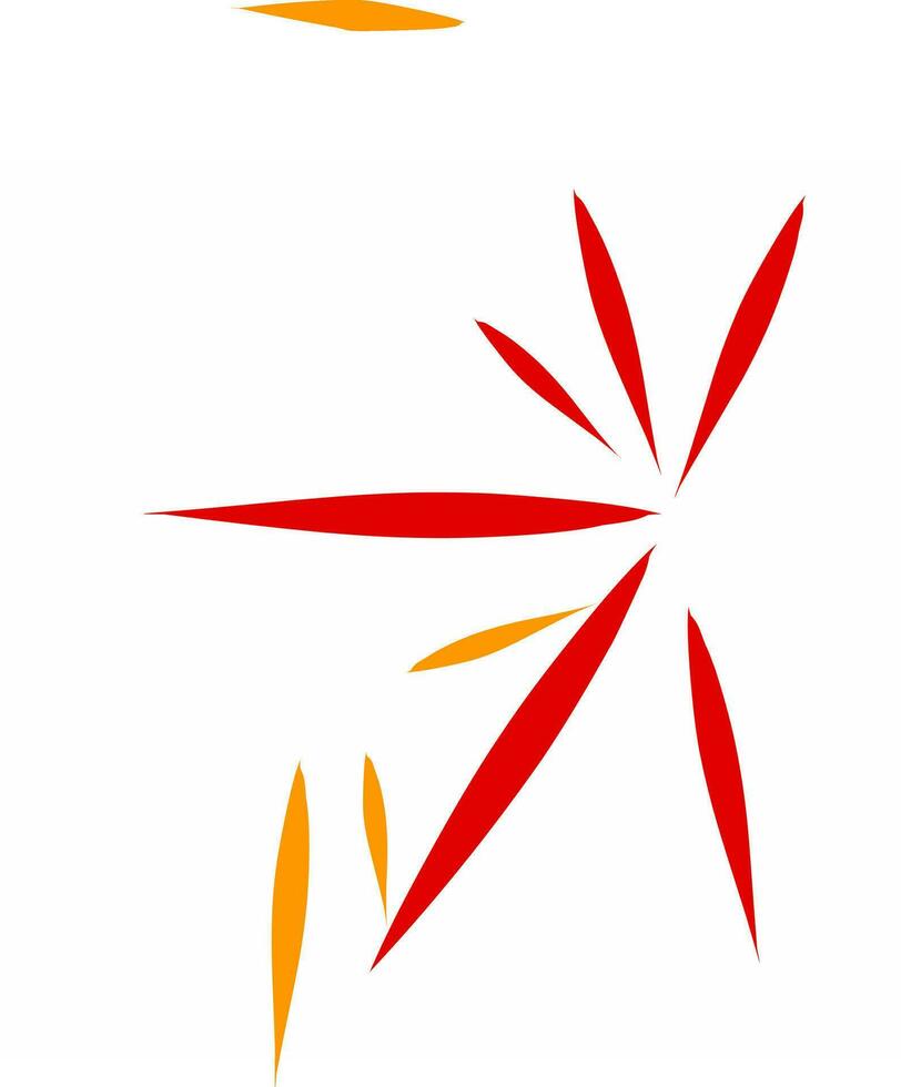 a red and yellow logo with a star vector