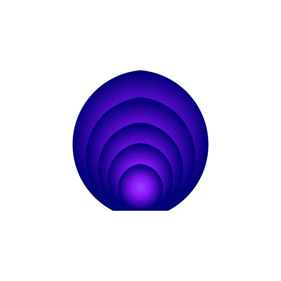 a purple circle with a black and white background vector