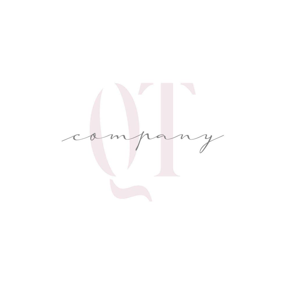 QT Beauty Initial Template Vector Design