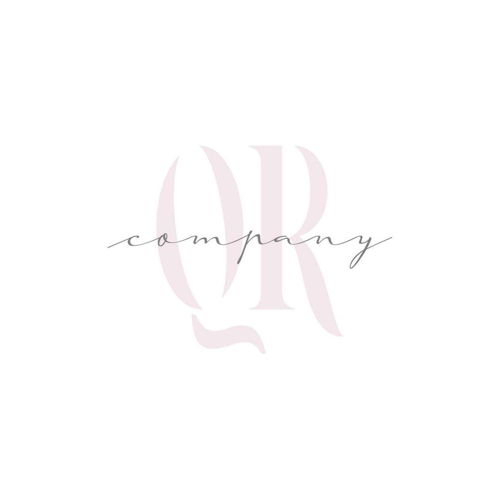 QR Beauty Initial Template Vector Design
