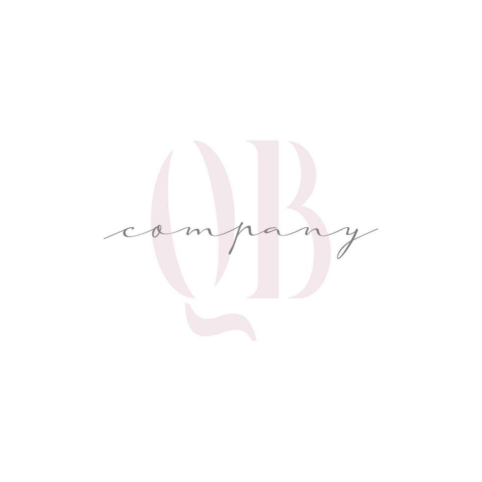 QB Beauty Initial Template Vector Design