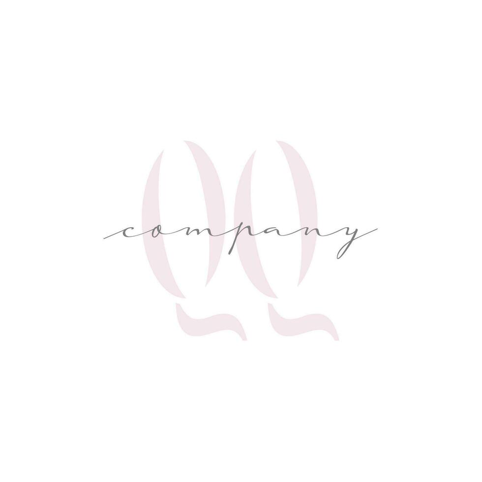 QQ Beauty Initial Template Vector Design