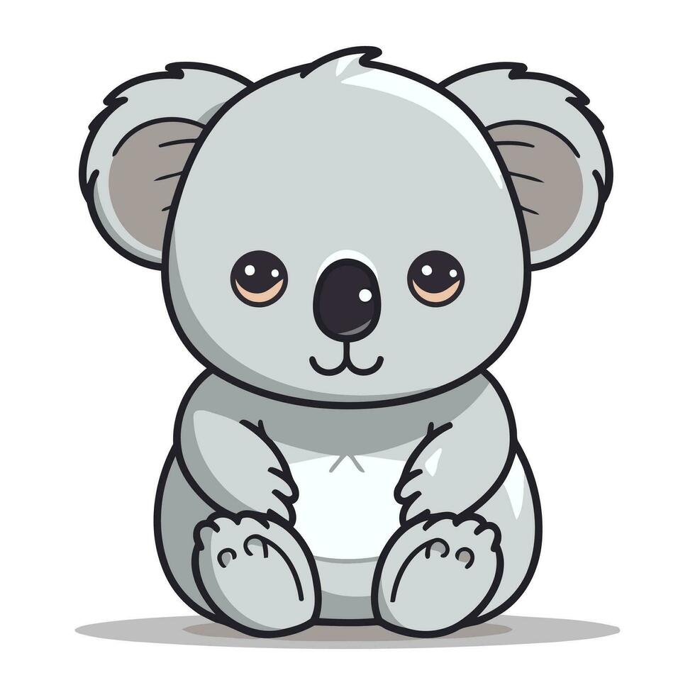 Cute koala character cartoon vector illustration. Cute koala character design.