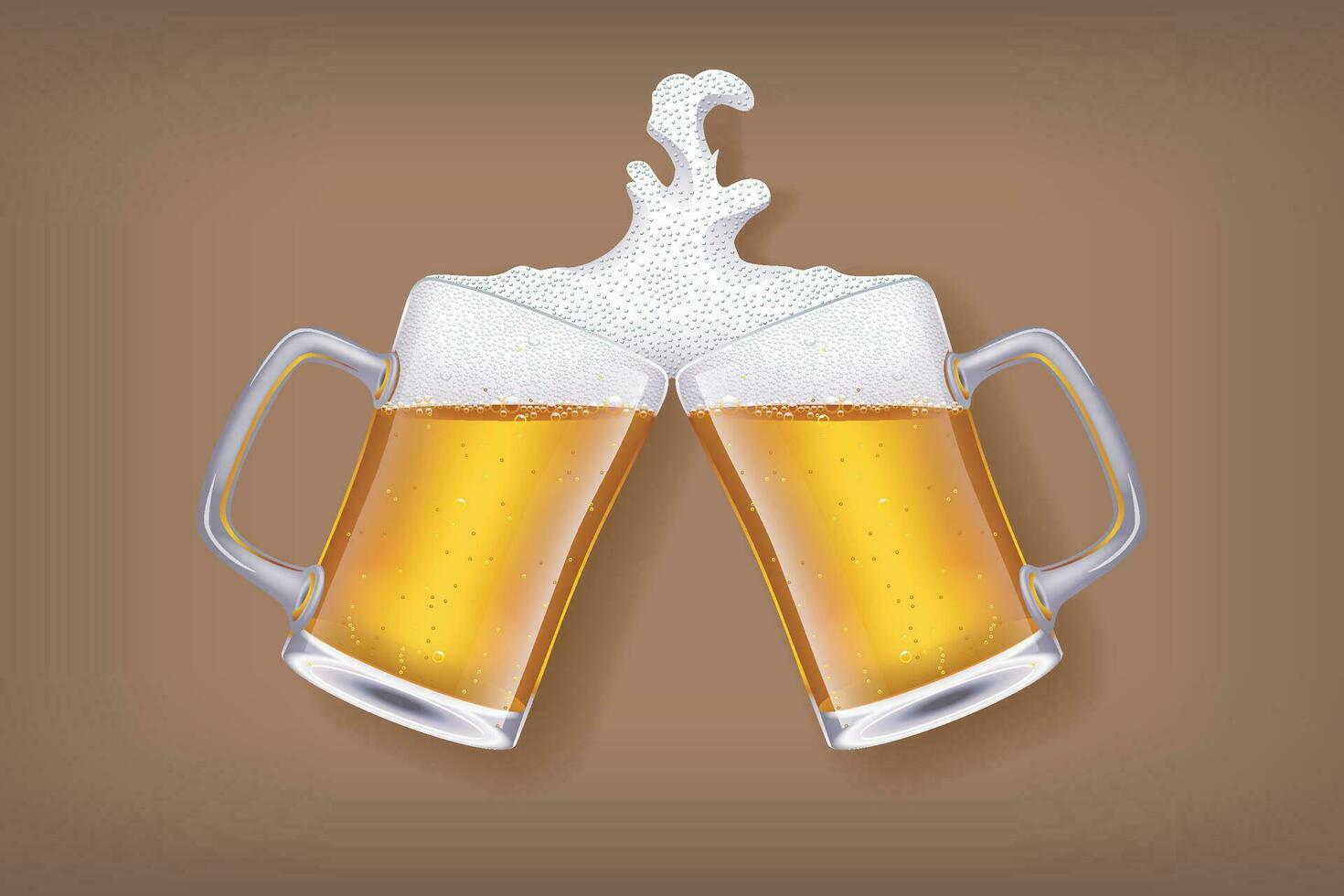 beer glass couple vector