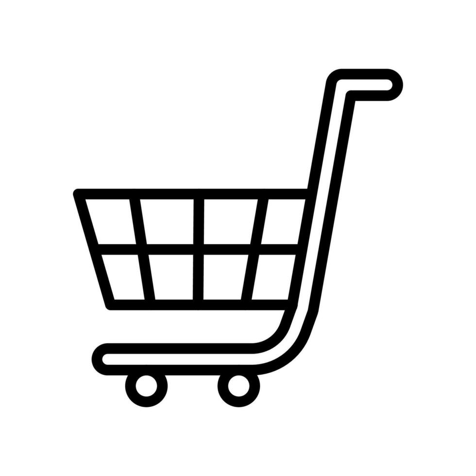 compras carro icono en vector. ilustración vector