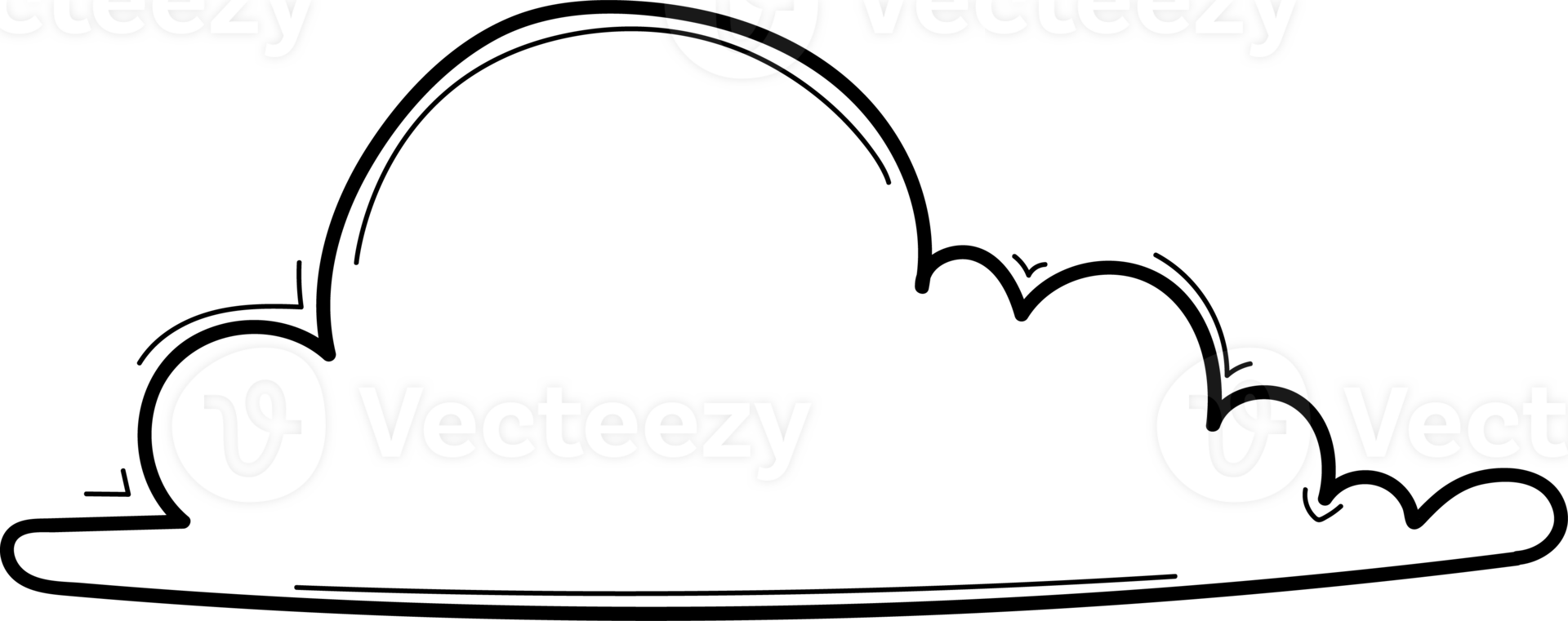 Hand drawn clouds, Transparent background png