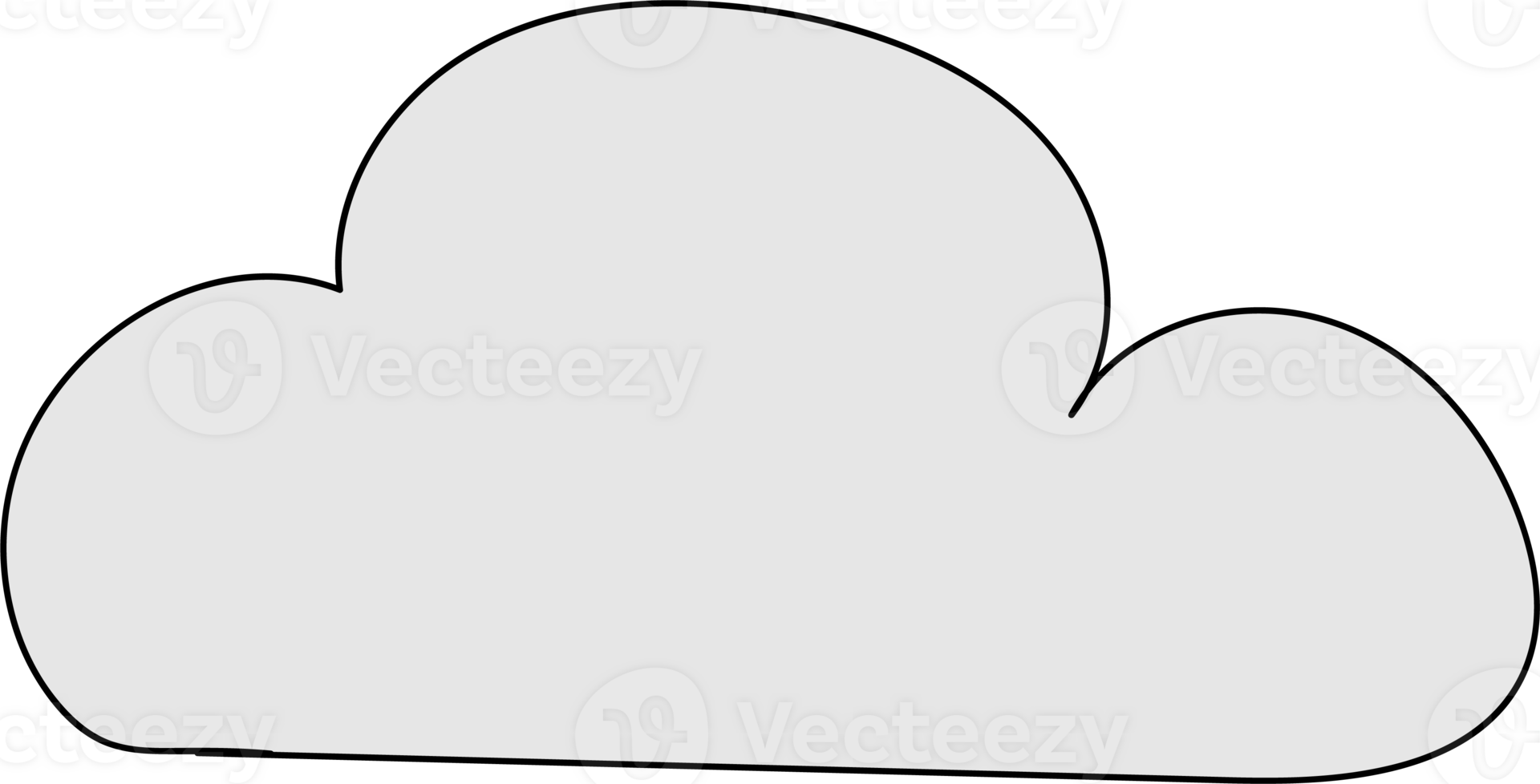 Hand drawn clouds, Transparent background png