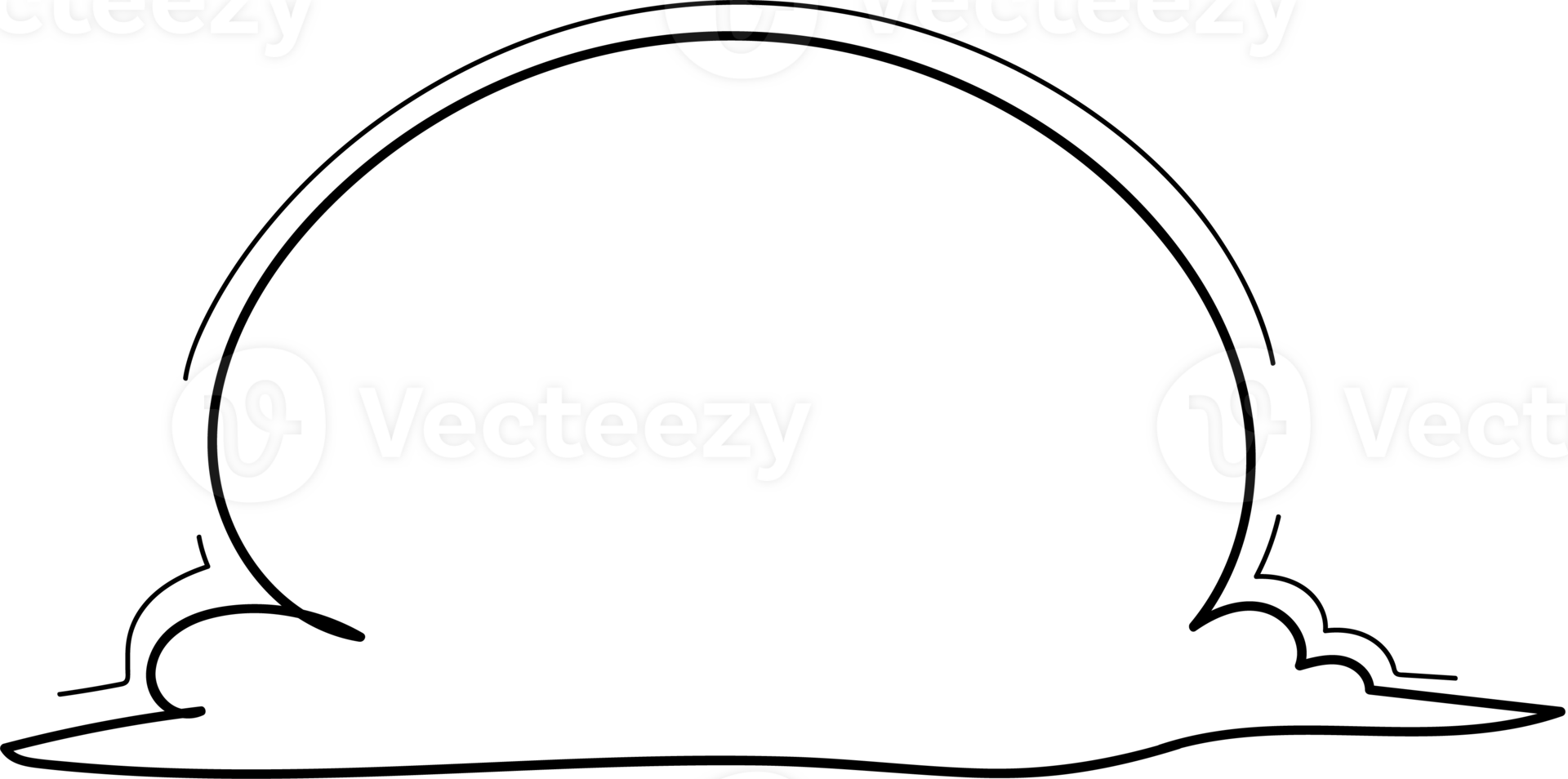 Hand drawn clouds, Transparent background png