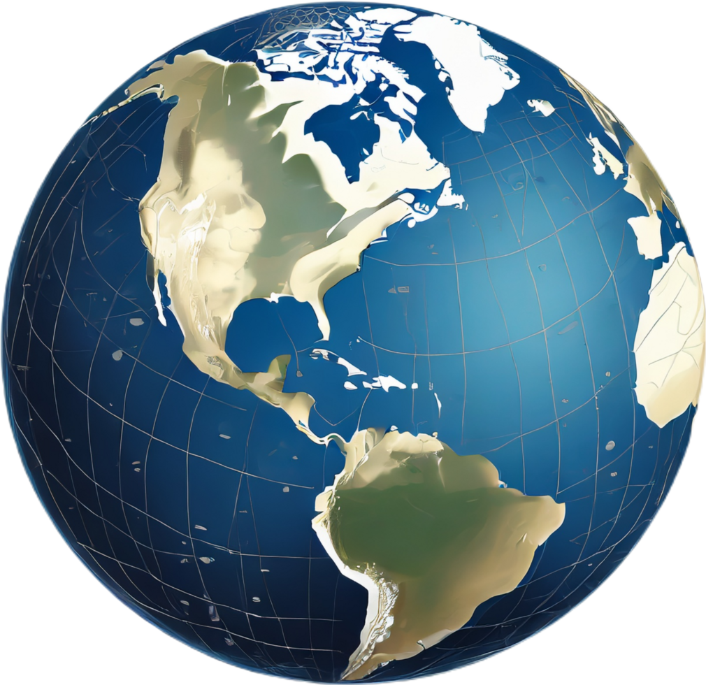 earth globe icon. AI Generated png