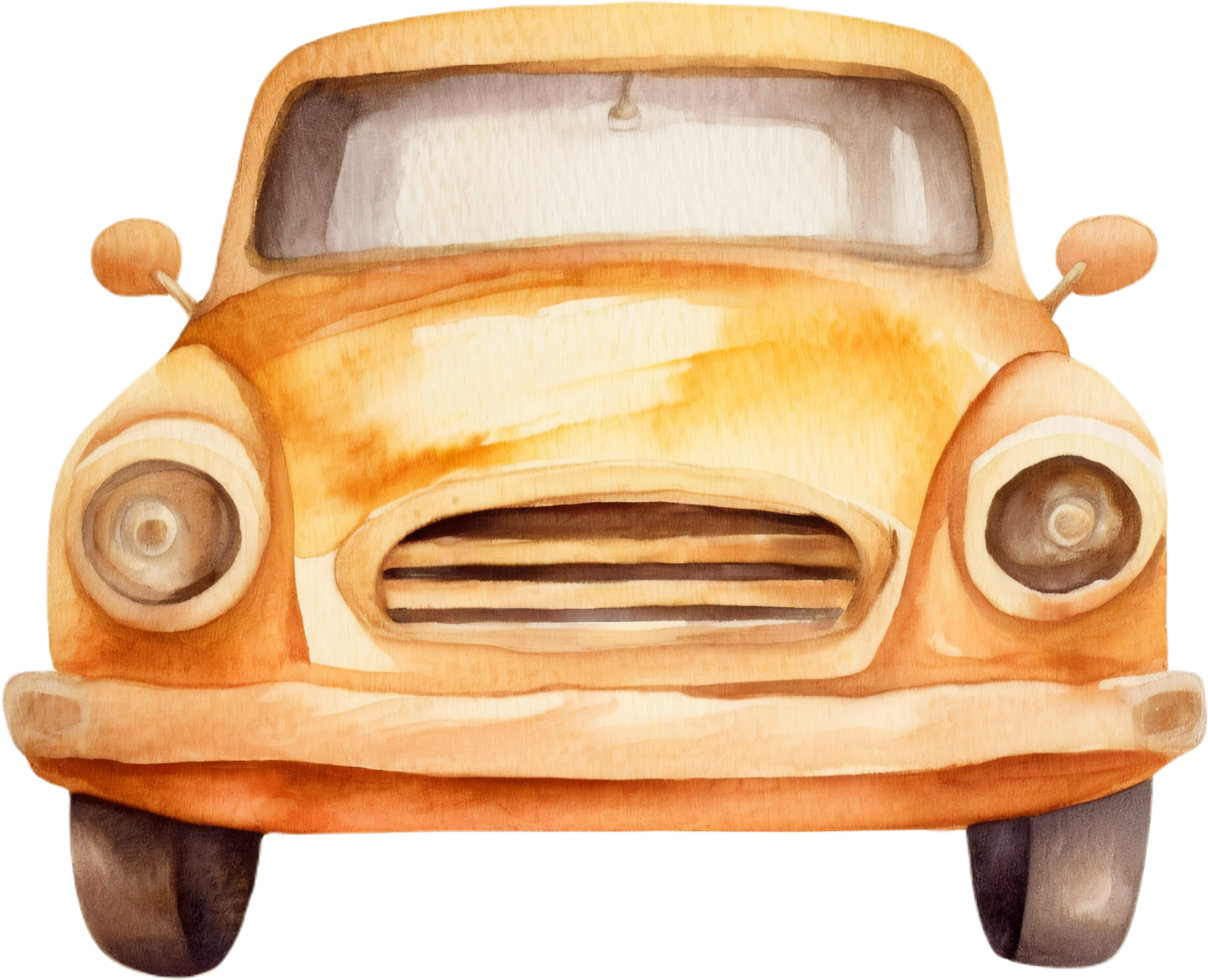 car watercolor. AI Generated png