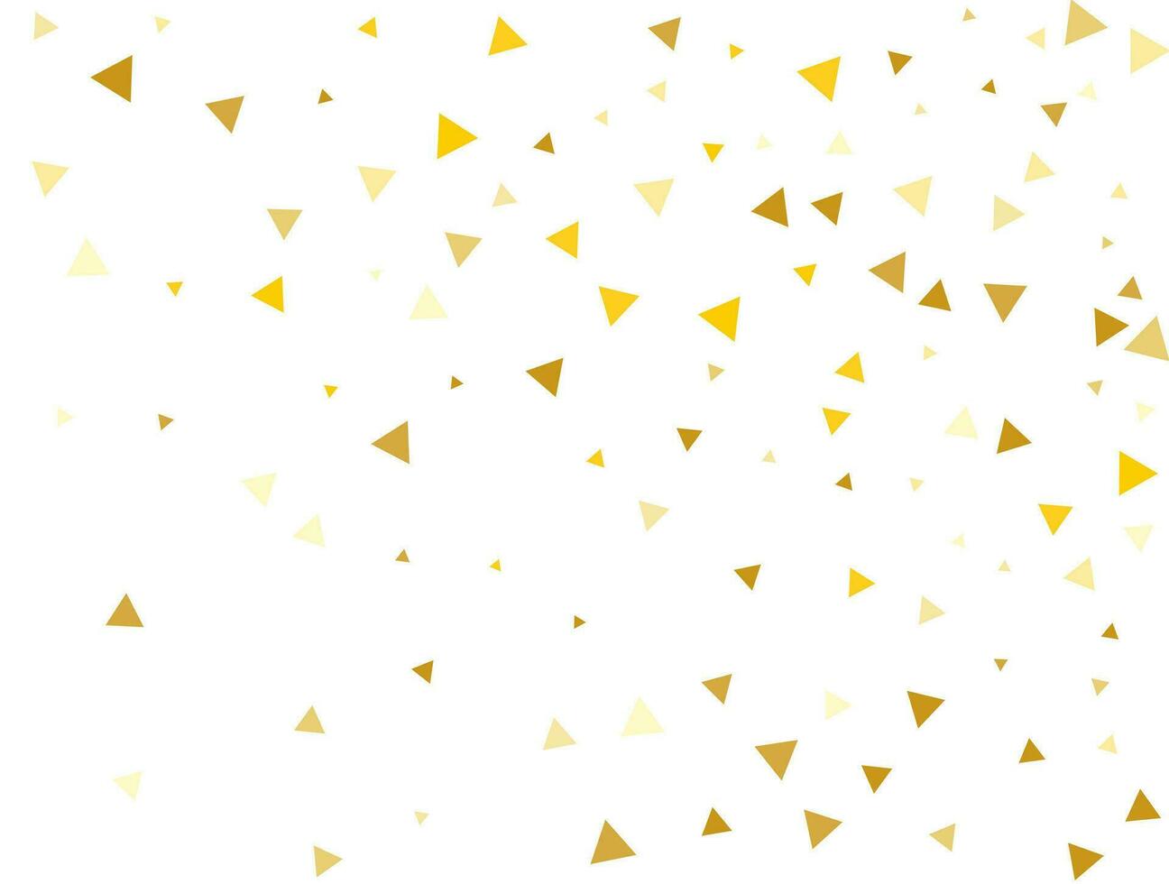 Light Golden glitter Triangular confetti. Pastel holiday textur vector