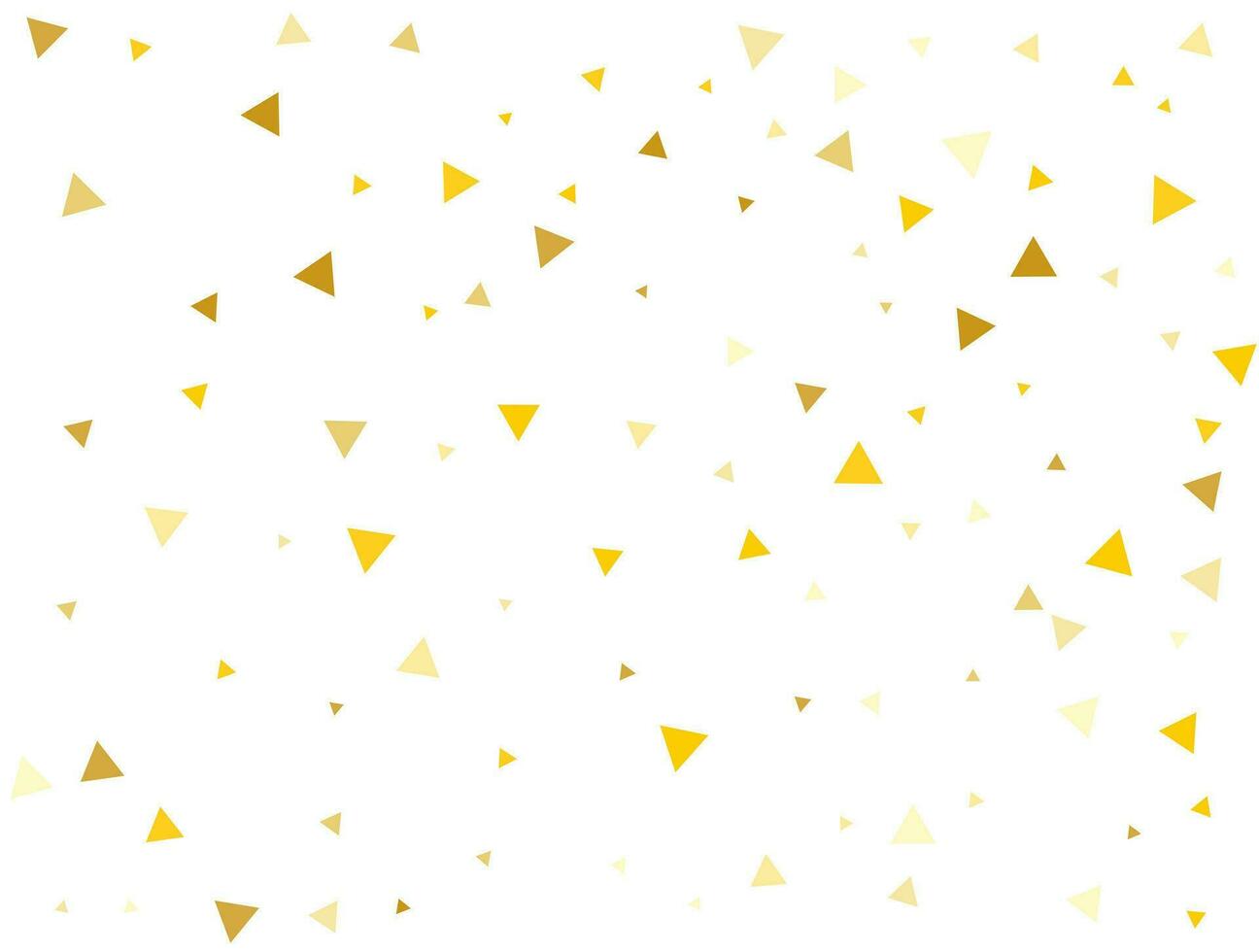 Light Golden glitter Triangular confetti. Pastel holiday textur vector