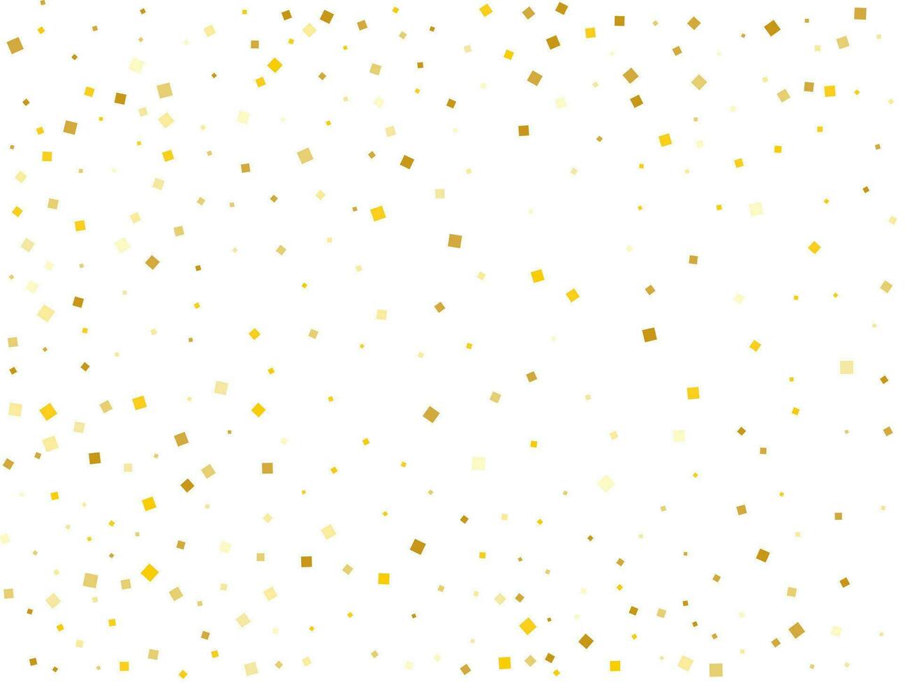 Wedding Golden Square Confetti. Vector illustration