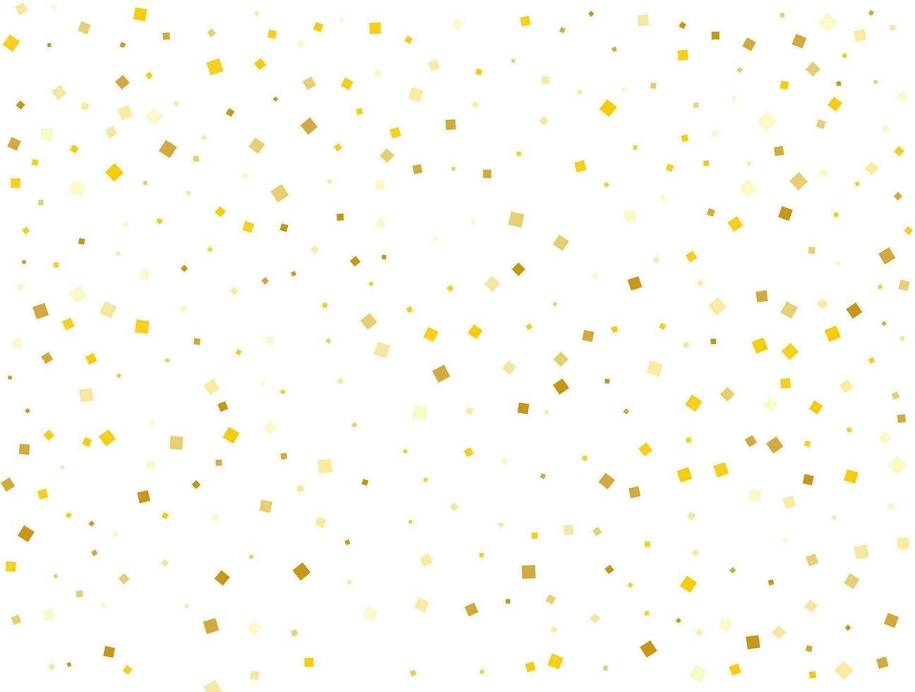 Wedding Golden Square Confetti. Vector illustration