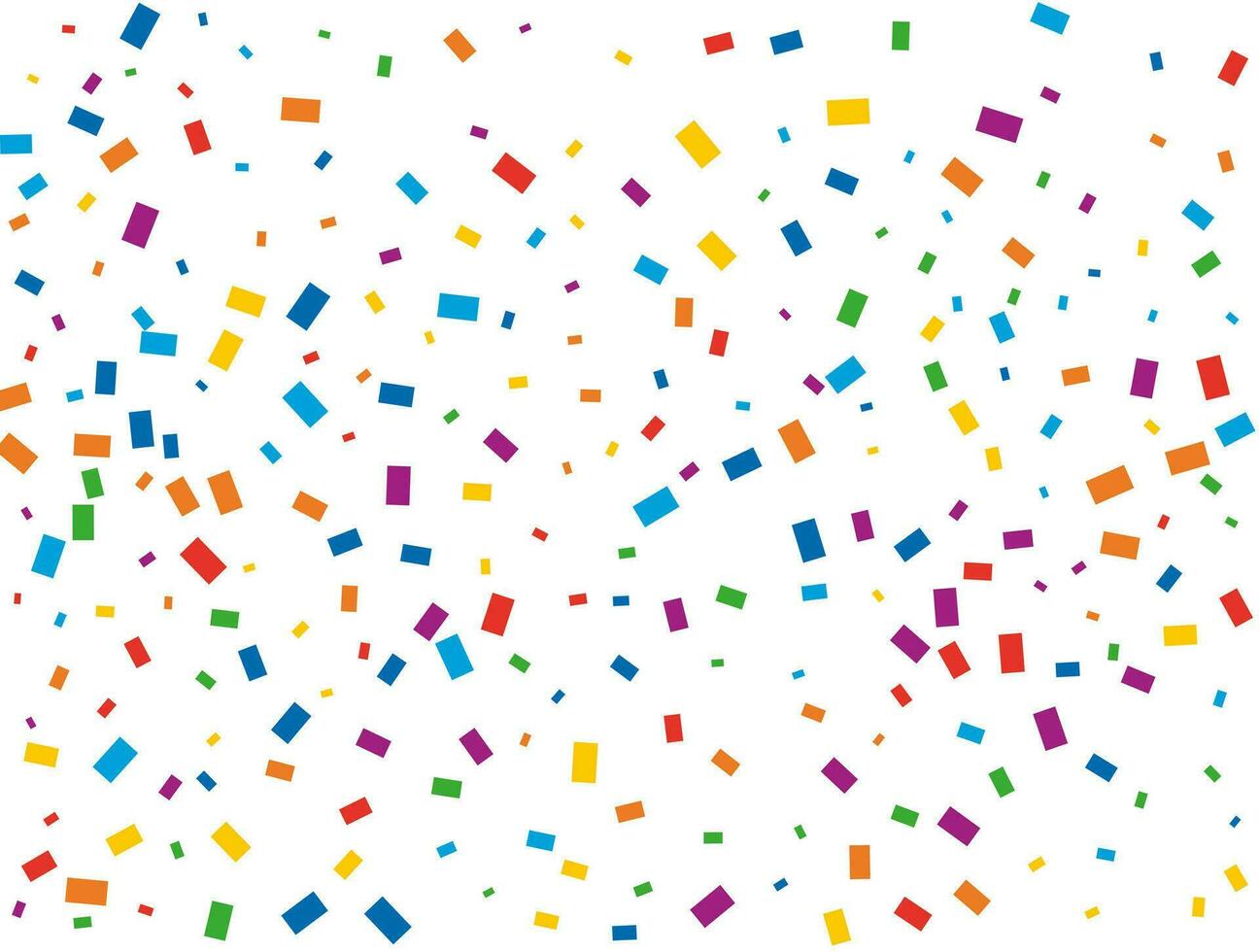 Holiday Rectangular Confetti. Light Rainbow glitter confetti background. Colored festive texture. vector