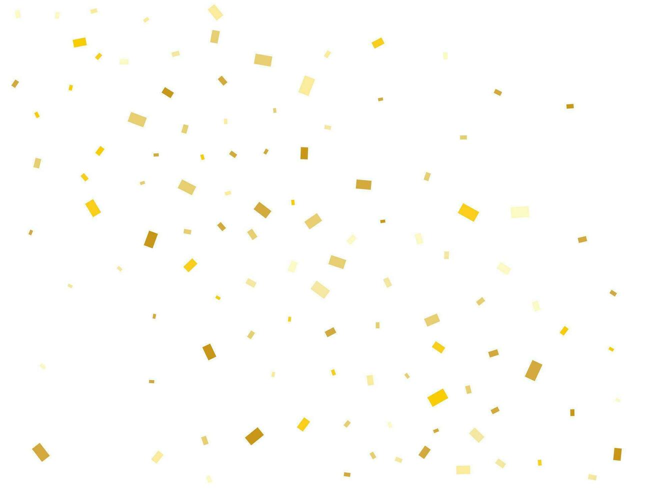 Light Golden glitter Rectangles confetti background. Pastel holiday texture. vector