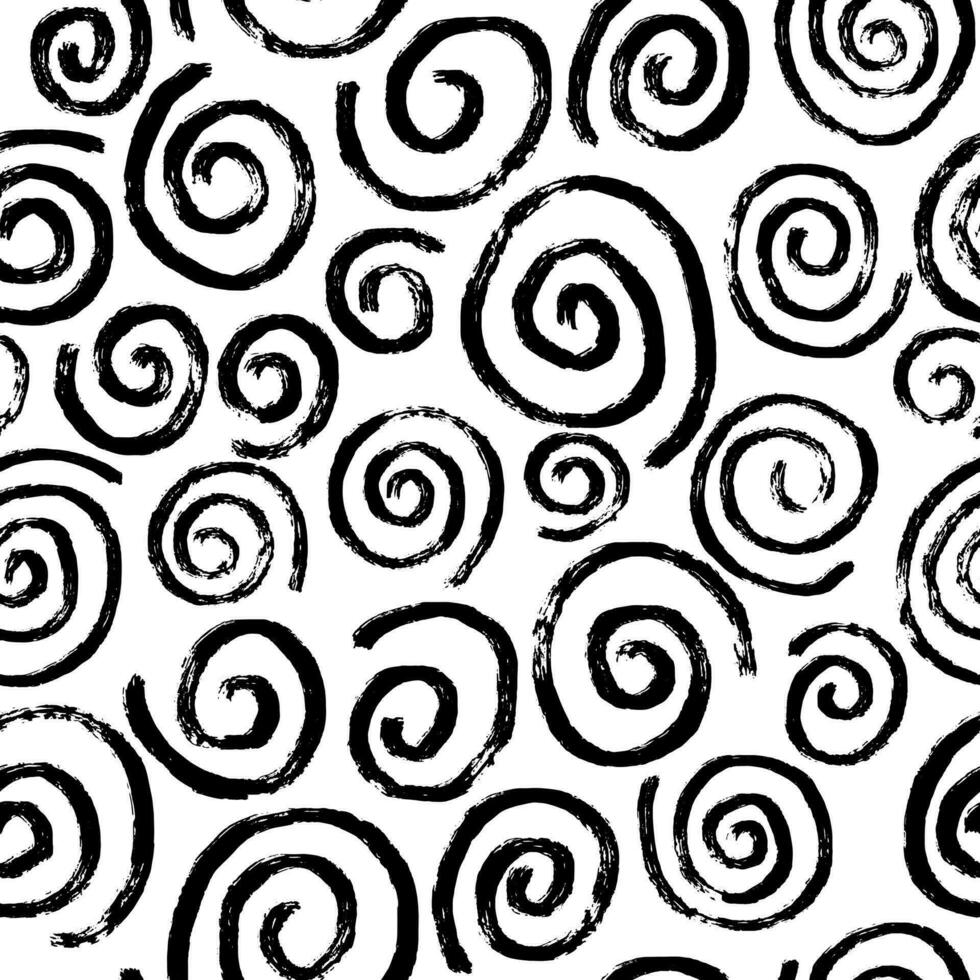 Aesthetic Contemporary printable seamless pattern with abstract line, dot, shape brush stroke in black and white colors. Boho background in minimalist style vector Illustration for wallpaper fabric