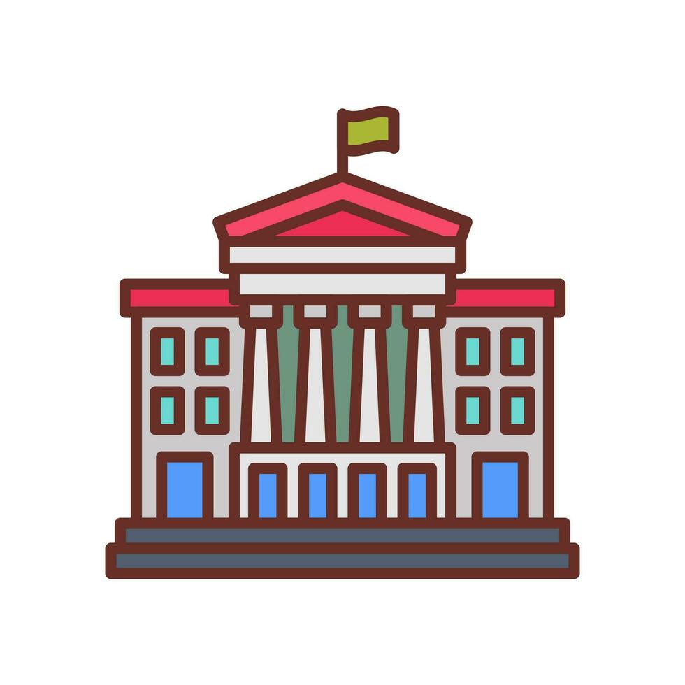 Museum icon in vector. Illustration vector