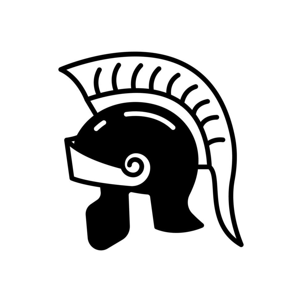 Roman Helmet icon in vector. Illustration vector