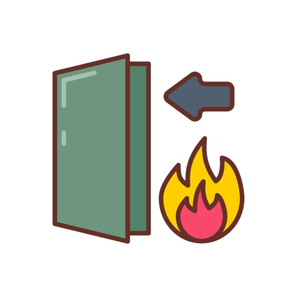 Fire Exit in vector. Illustration vector