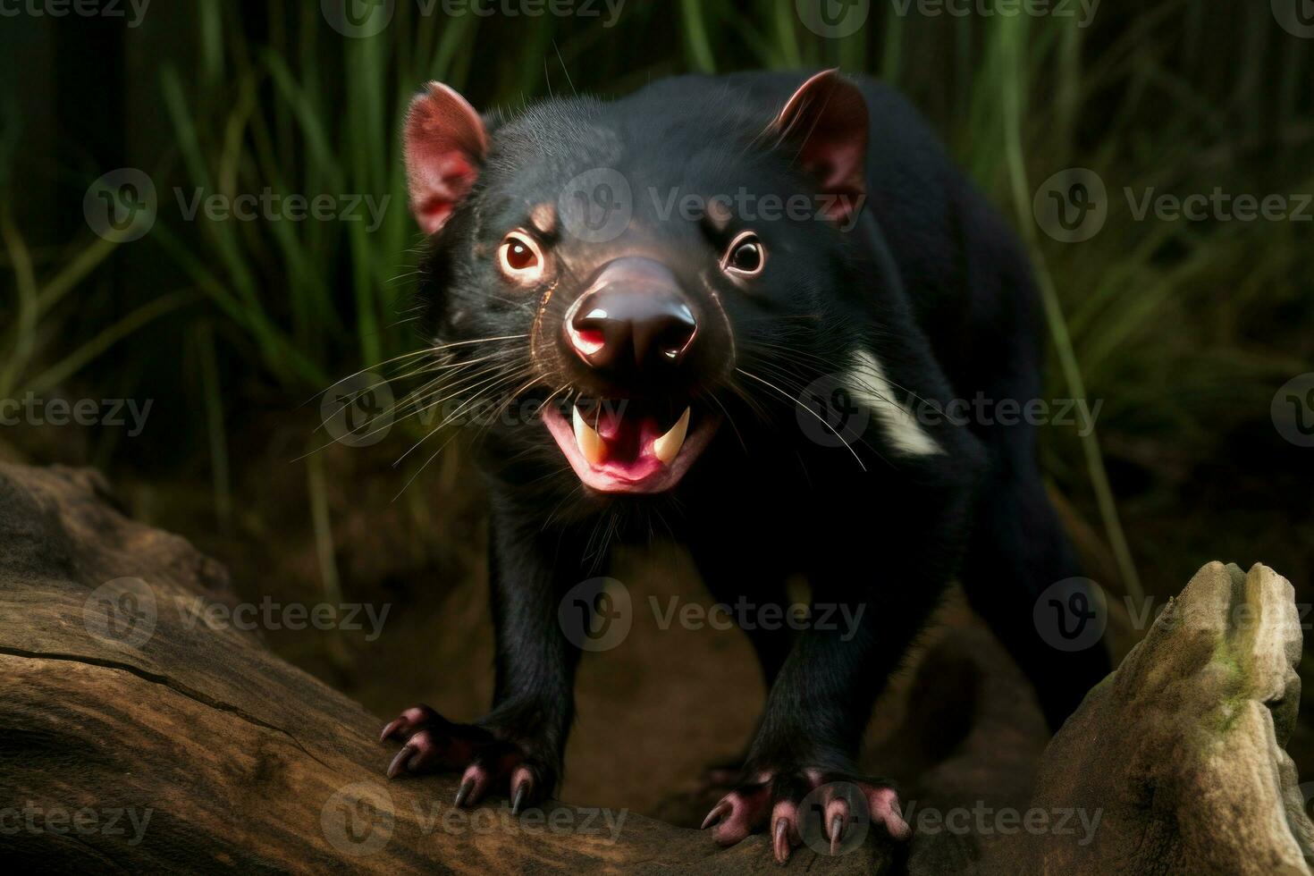 Tasmanian devil animal jungle creature. Generate Ai photo