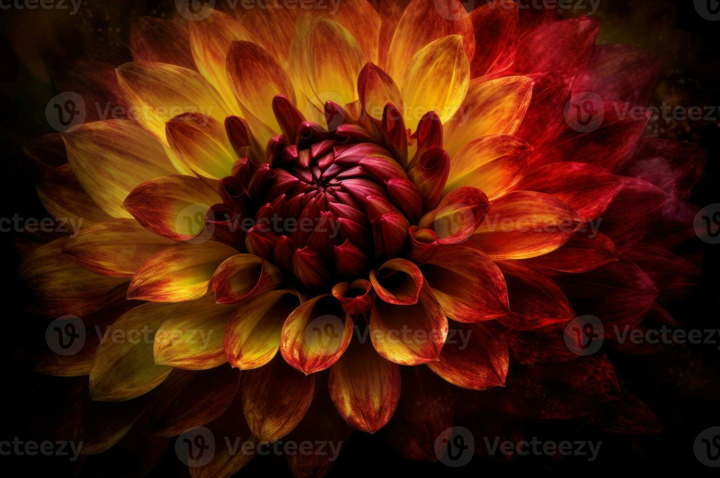 Fall orange flower. Generate Ai photo